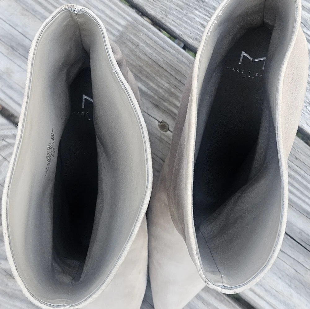 Marc Fisher Angi Slouch Pointed Toe Bootie-Taupe - Picture 2 of 9